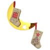 Burlap Embroidery Christmas Stocking Hemp Christmas Socks Hanger Christmas Tree Hanging