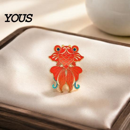 Decorative Metal Lapel Pin Chinese Style Paper Kite Brooch, Enamel Butterfly Goldfish Swallow Vintage Women Jewelry Badge, for Clothing Scarves
