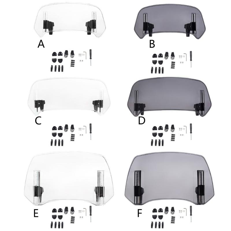 Motorrad Faltbarer Windschutzscheiben-Verlängerungsabweiser, Einstellbarer Winkel, Werkzeuglose Installation Passend für Komfortables Fahren