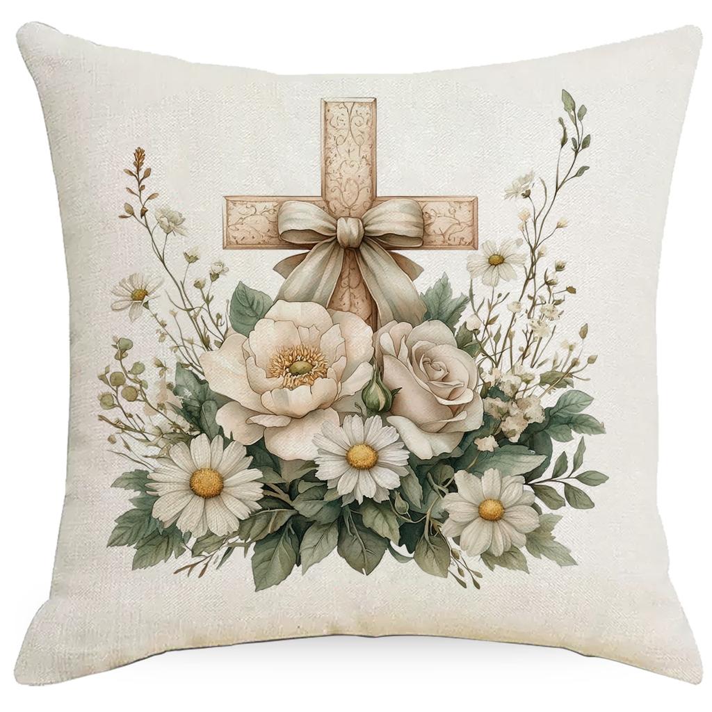 Retro Farmhouse Pillowcase Floral Animal Home Sofa Cushion Pillowcase
