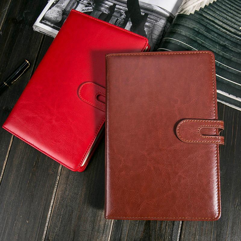 

Custom Logo Faux Leather Buckle Business Notebook