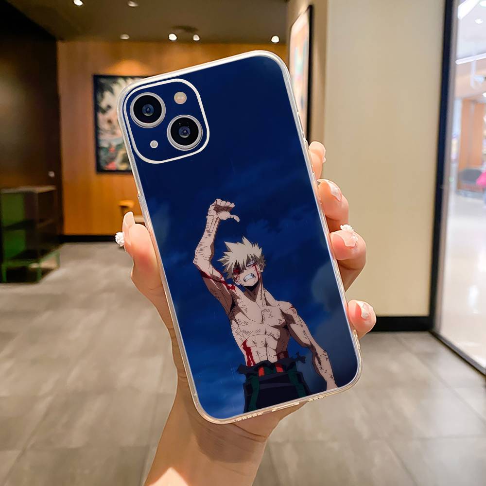 

Shonen Anime-My -H-Hero -Academia Phone Case For iPhone17,16,15,14,13,12,Pro Max,16/15/14 Plus Soft Silicone Transparent Cover iPhone16Plus