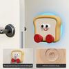 1/2/3Pcs Cartoon Toast Door Knob Stopper Wall Protector Self-Adhesive Silicone Door Stops Shock Absorbing Door Handle Anti-collision Pad Wall Bumper