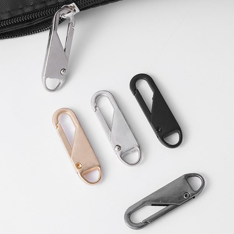 4PCS Movable Zipper Piece, Metal Zipper Lock Piece, Luggage Repair Zipper Piece, Removable Zipper Head for Clothes Accessories