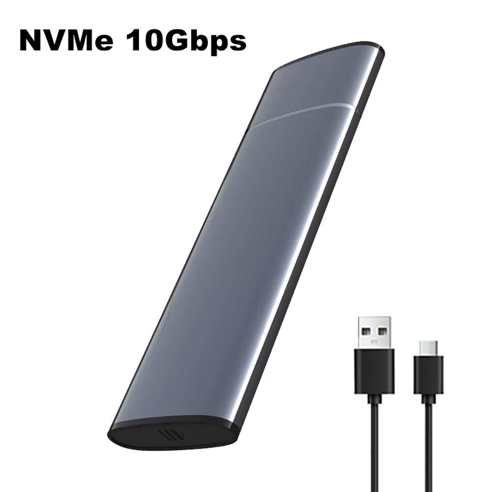 M.2 NVMe SSD Enclosure Adapter Aluminum HDD SSD Case USB C 3.1 Gen2 10Gbps to NVMe SATA NGFF PCIe External Box for Laptop PC