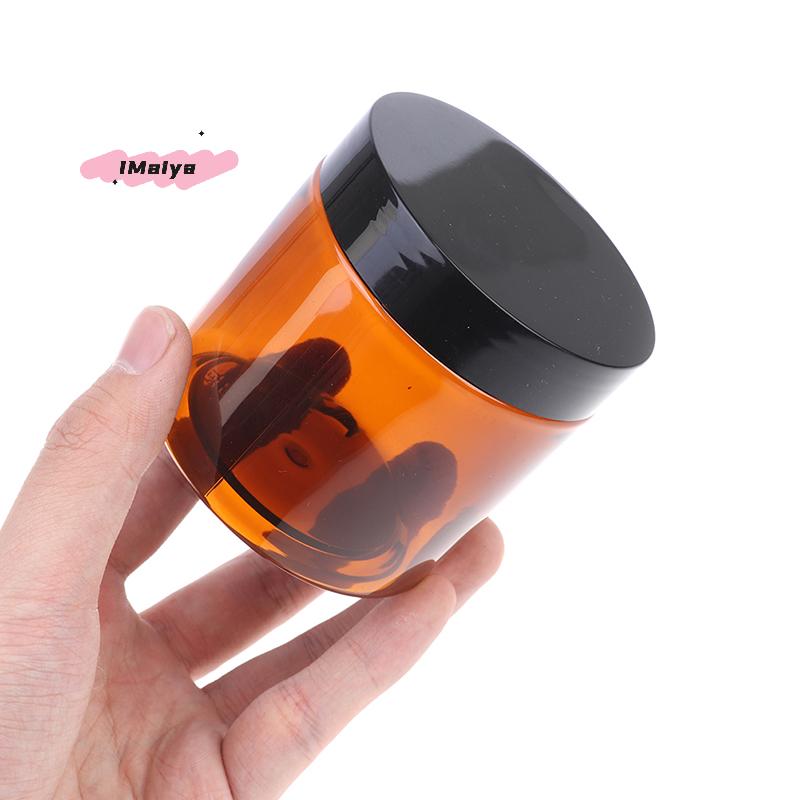 M-1pcs 200ml Wide Mouth Empty Makeup Jar Pot Amber Brown Cosmetic Face Cream Bottles Lip Balm Sample Container Jar Pot Makeup