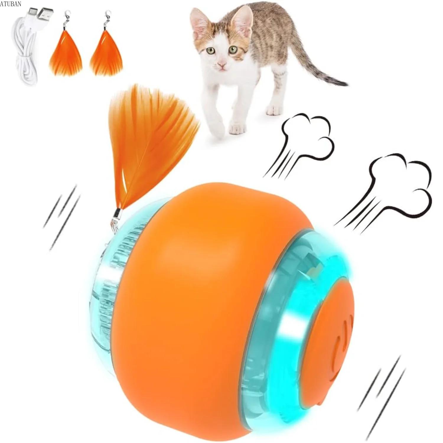 

ATUBAN Moving Cat Toy Ball,Motion Activated Cat Toy for Indoor Cat,Interactive Cat Ball,Smart Cat Toy for Exercise Entertainment