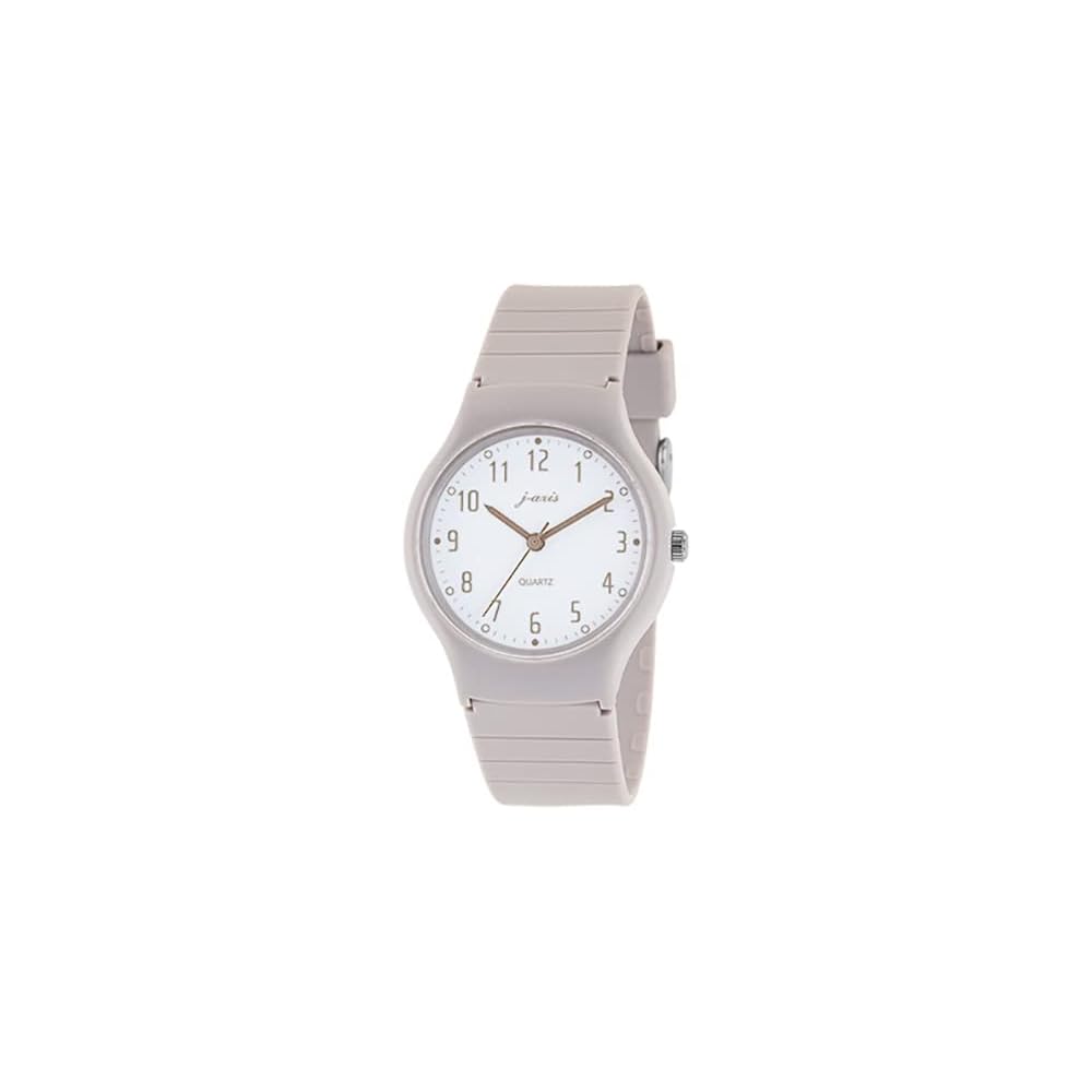 J-AXIS Simple Earth Tone Pastel Watch 34mm Gray Colorful Design