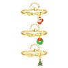Children'S Christmas Gift, Stainless Steel Curved Sign Dripping Oil Santa Adjustable Children'S Bracelet