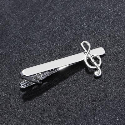 Free Shipping Funny Trendy Music Note G Clef Shaped Design Mens Tie Clip Formal Party Business Jewelry Accessories