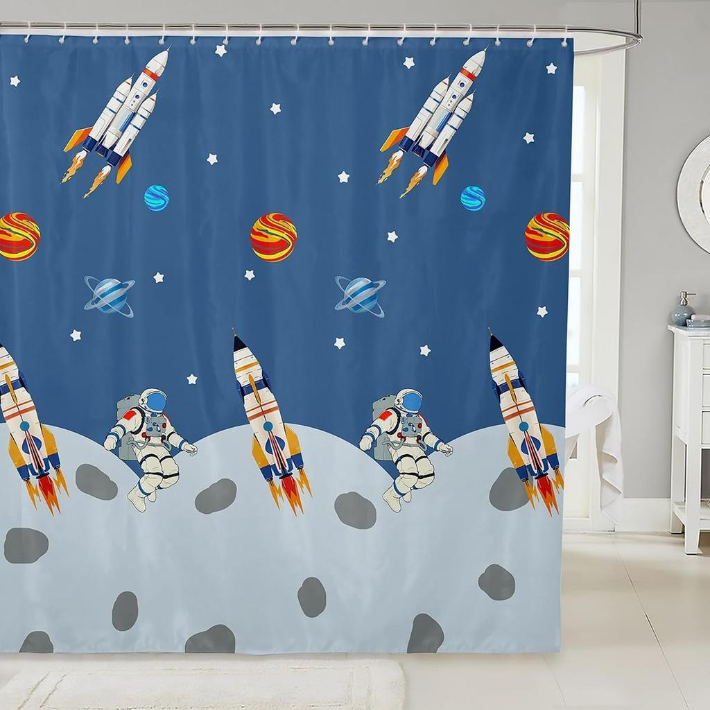 Cartoon Dinosaur Shower Curtain Coconut Tree Hawaii Tropical Bathroom Shower Curtain Sets | Ancient Wild Animals Waterproof