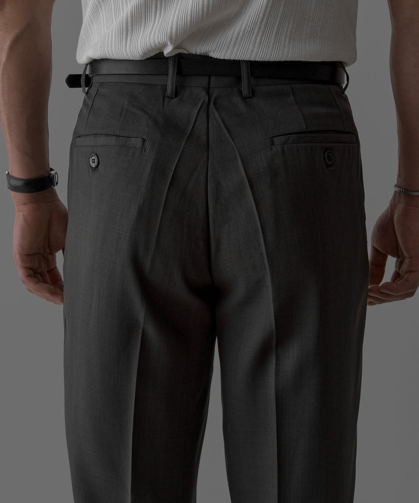Baulopeulodeogteu Summer Semi-Flare Slacks [Charcoal]