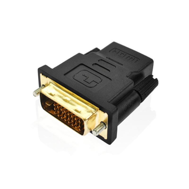 DVI to HDMI Adapter & Converter, 24+1 Bi-directional Transmission, DVI Male to HDMI Female