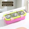 Stainless Steel Bento Box With Divided Compartments For Office And School Use