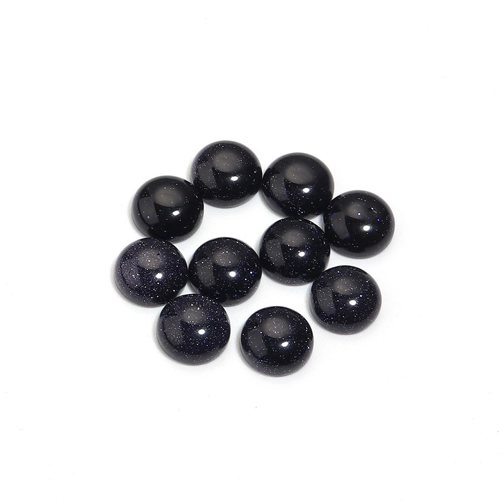 5-10 Stück Naturstein Cabochon Schwarzer Sandstein Rund Flachboden Cabochon Perlen Zur Schmuckherstellung DIY Ring Anhänger Zubehör