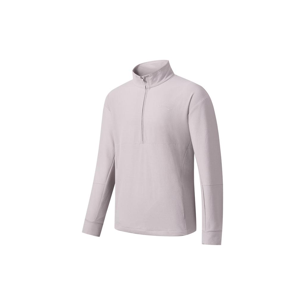 SAUCONY Performance Running Series Solid Color Stand Collar Casual Long Sleeve Half Zip Pullover Sweatshirt Men Sweatshirt Light-Khaki SC2249020B-KH01