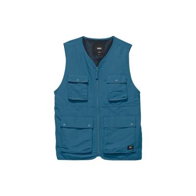 Gilet Sans Manches Uni à Col en V et Fermeture Éclair Homme Hauts Vert VN0007WHBR4