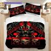 Predator Green Markings Swords Threepiece Set 1 Duvet Cover 2 Pillowcase Without Core Bedding Set Soft And Comfortable