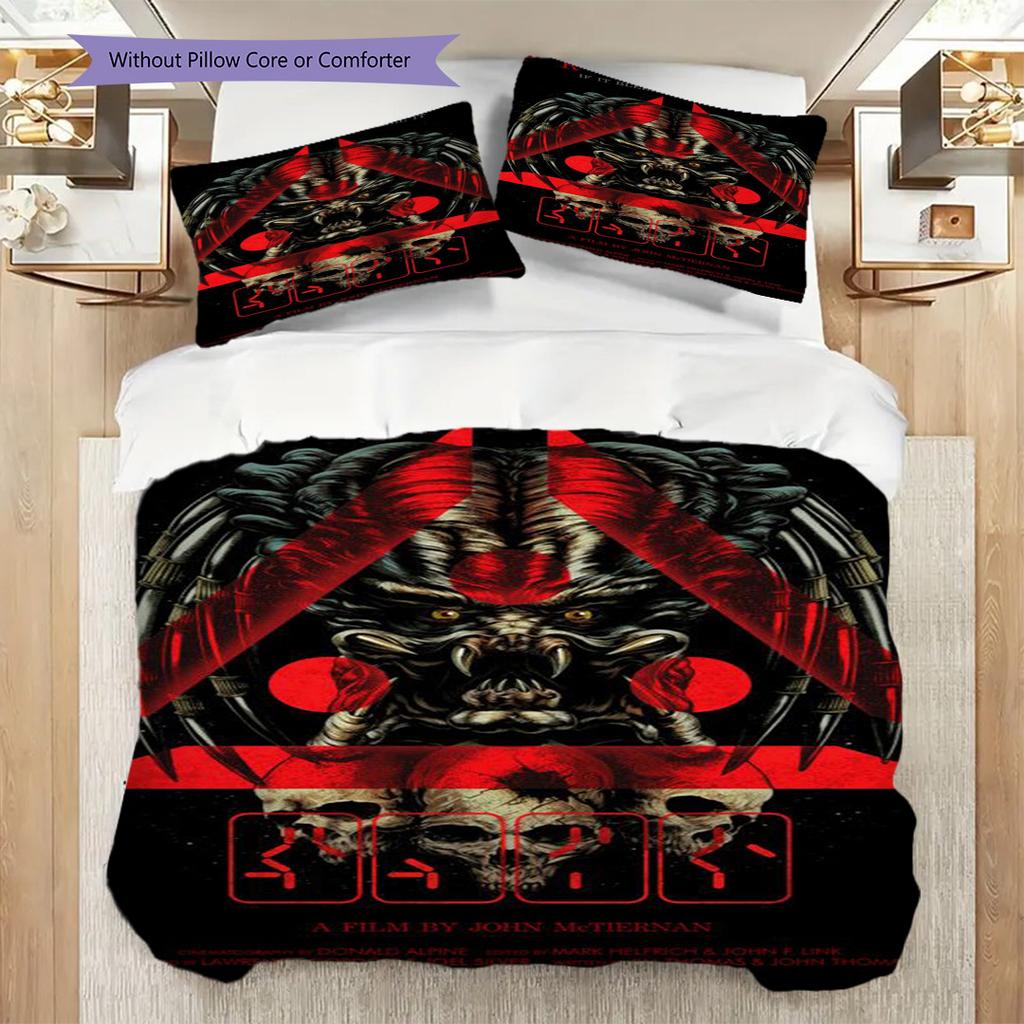 Predator Green Markings Swords Threepiece Set 1 Duvet Cover 2 Pillowcase Without Core Bedding Set Soft And Comfortable
