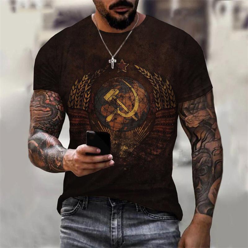 Summer New Russia CCCP T-Shirts USSR Soviet Union 3D Print Men's Women Short Sleeve T Shirt Harajuku Y2k Tops Tees Kids Clothing