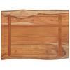 Vidaxl Blat Do Stołu, 80X60X2,5 Cm, Drewno Akacjowe, Naturalna Krawędź