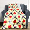 1pc Heart Pattern Blanket Warm, Cozy, And Soft, Suitable for Sofas, Beds, Cars, And Office Use.Perfect for Camping And Travel, Making It a Great Gift