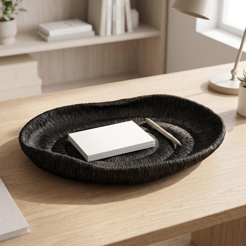 Sturdy Catchall Tray with Raised Edges | Versatile, Tabletop Tray, Modern, for