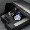 Car Ashtray with Lid LED Light Metal Liner One Open