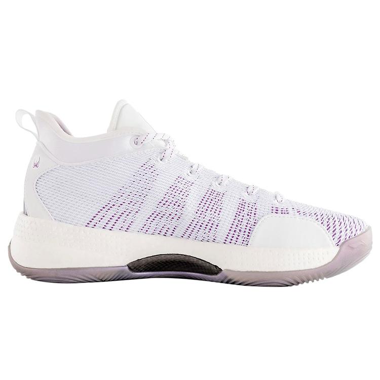 New LINING YuShuai 13 Basketball Shoes Men Low Top Standard White/Roman Purple ABAQ013-8