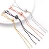 2pcs Copper Plated Adjustable Bracelet Extender Chains With Silicone Beads For Jewelry Making DIY Necklace Bracelets Accessories