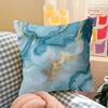 Decorazioni per la Casa Copricuscini con Motivo Marmo Blu e Oro Copricuscino con Motivo Adatto per Divano Camera da Letto Auto