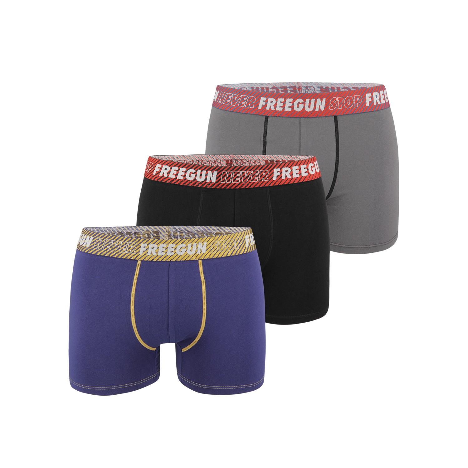 Lot de 3 Boxers coton garçon Never Stop 10/12 ans bleu