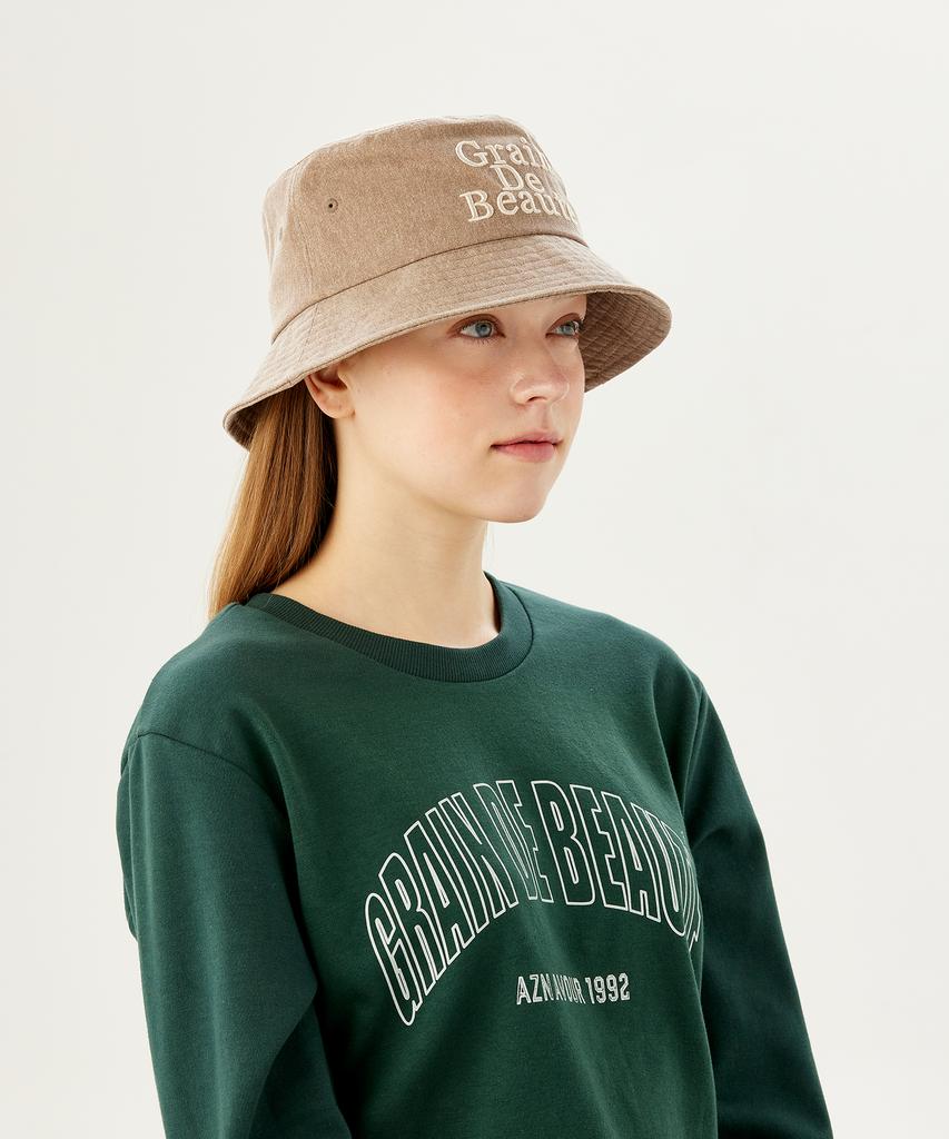 Geulaengdeubotte Washed Basic Bucket Hat [Brown]