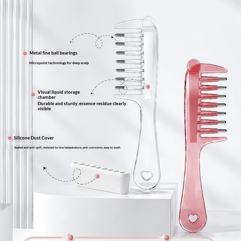 Scalp Liquid Guide Comb Compact Mini Portable Anti-Static Hair Care Applicator Fit for All Scalp Types