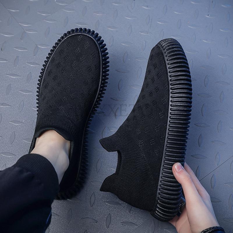 Herren Freizeitschuhe Frühling Neu Komfort Casual Sportschuhe für Herren Atmungsaktiv Slipper Leichtgewicht Rutschfest Herren Socken Schuhe Sneakers