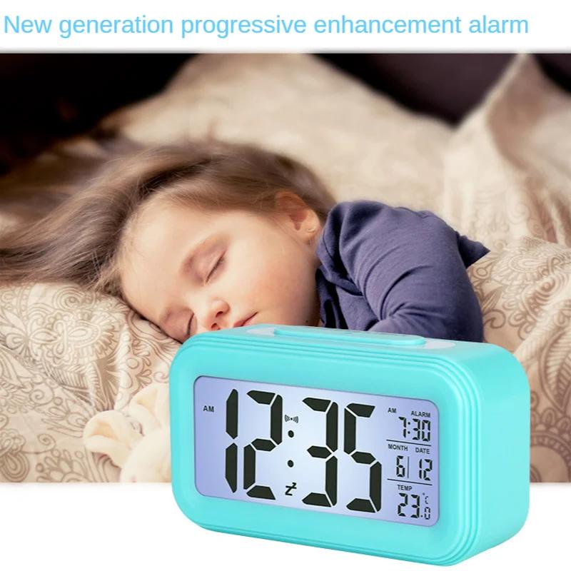 Multifunctional LED Smart Luminous Digital Alarm Clock Temperature Perpetual Calendar