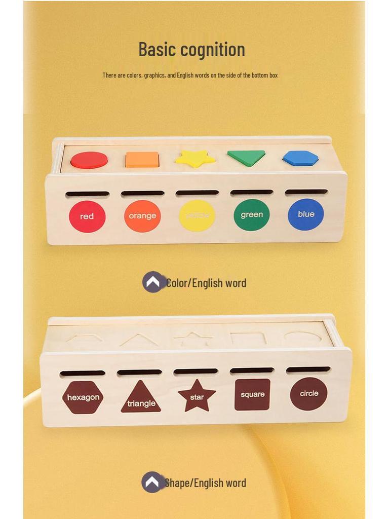 Children's Wooden Educational Shape Sorting Box: Develops Fine Motor Skills & Color Cognition