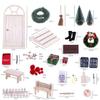 Delicate Dollhouse Christmas Decorations Accessories for Living Room Office