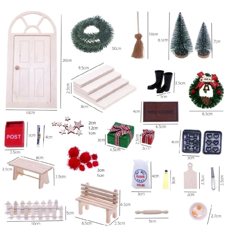 Delicate Dollhouse Christmas Decorations Accessories for Living Room Office