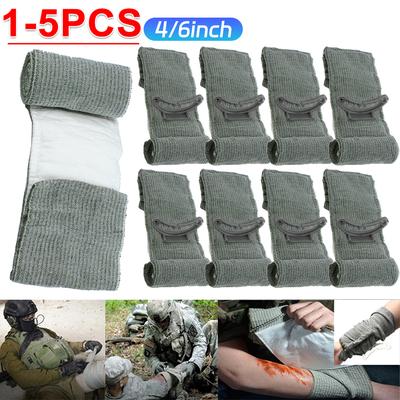 4/6 Inch First Aid Trauma Tourniquet Multifunction Stop Bleeding Gauze Portable Sterile Packaging for Outdoor Emergency