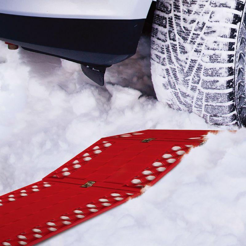 2 Stück Faltbare Reifen-Traktionsmatte Notfall-Auto-Fluchtbrett Zuverlässiges Auto-Fluchtgerät für Schnee, Eis, Schlamm und Sand