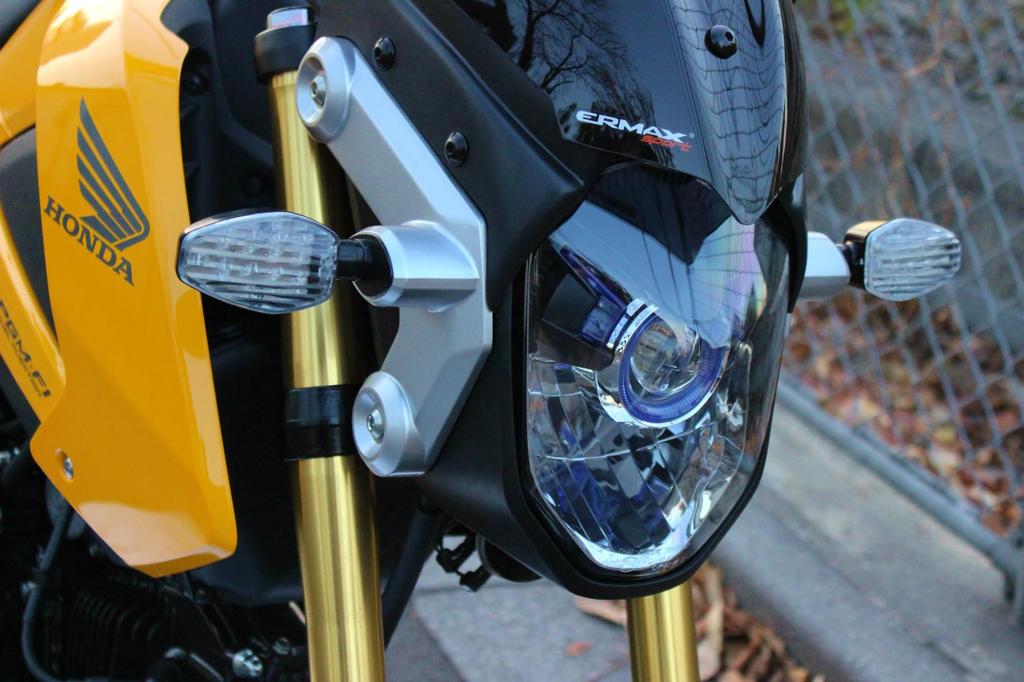 POSH FAITH Motorcycle LED Turn Signal Kit Black Lens Lightweight LED Turn Signal Grom/MSX125 Body/Clear 059452-06