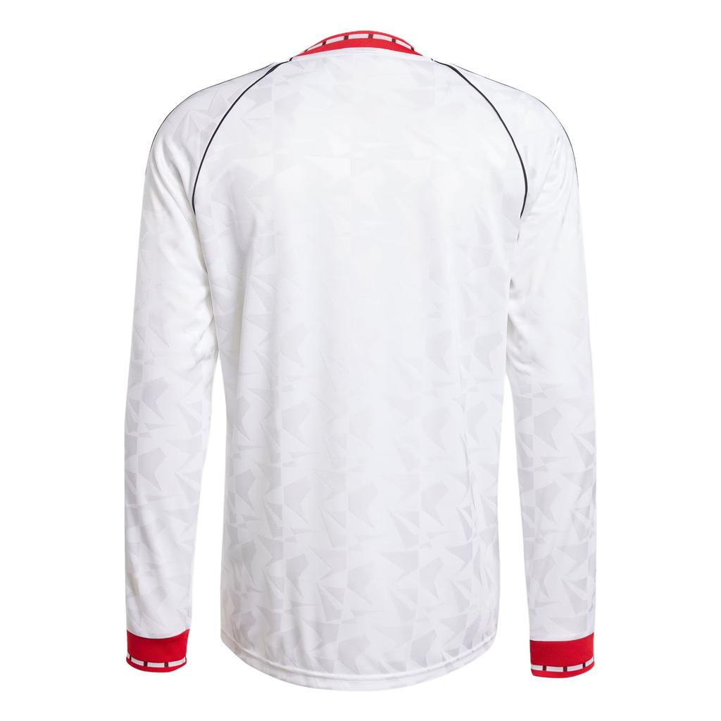 Adidas Originals Manchester SS25 United 91 Away Jersey Comfortable Fashion Versatile Long Sleeve Football Shirt Men Jersey White Red JF0375