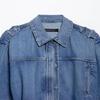 Women's European & American Style Belted Denim Jacket - Autumn 2026 Collection