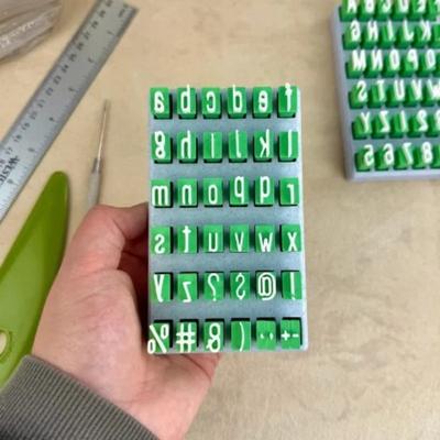 1CONJUNTO Novo selo de argila com alfabeto letras maiúsculas e minúsculas conjunto de selos de argila