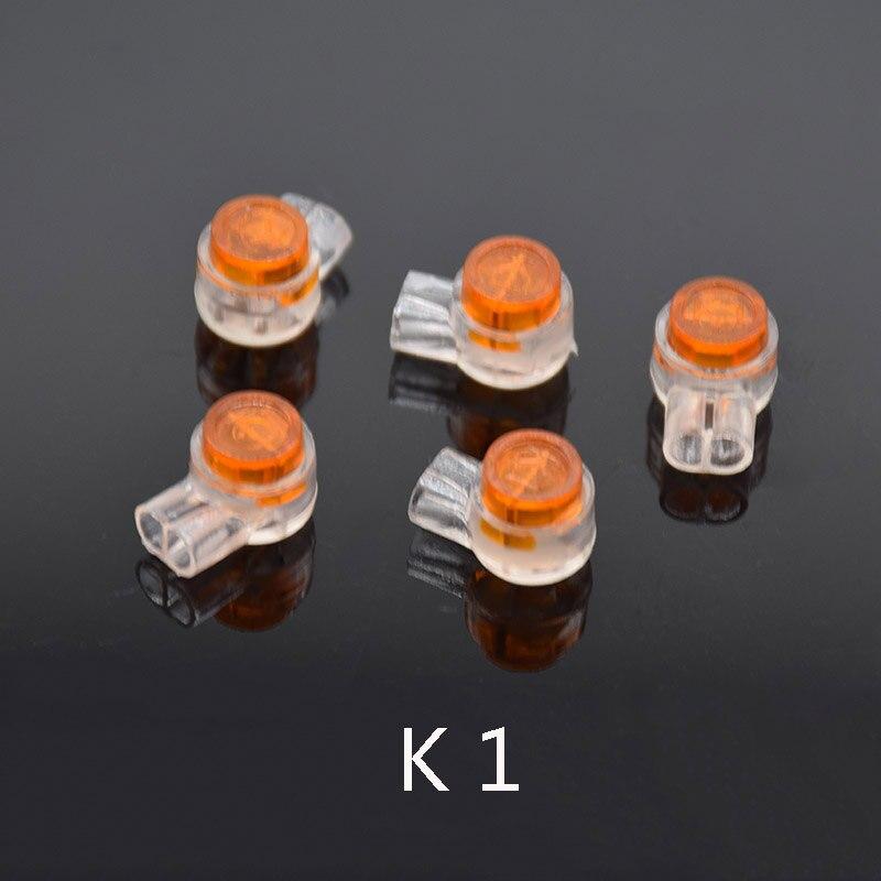 50pcs Waterproof Telephone Line Connector Data Phone Wire Butt Splice Ports K1/K2/K3 Crimp Terminal Connectors Assortment Kit