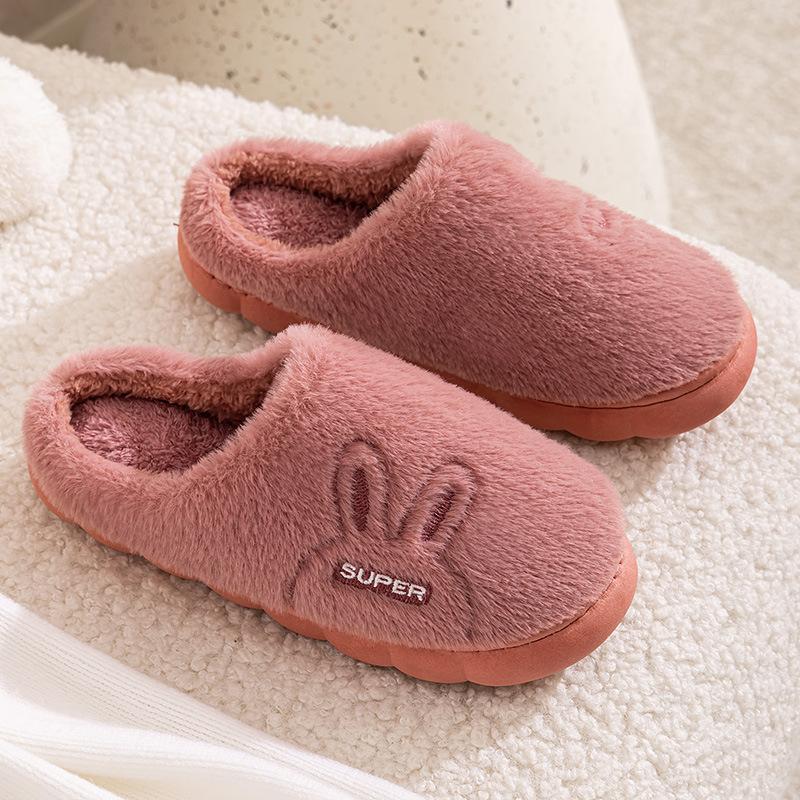 Qida Shun Baumwollpantoffeln Winter, neue Plüsch-Baumwollschuhe für drinnen und draußen, verdickte warme Paar-Baumwollmopp