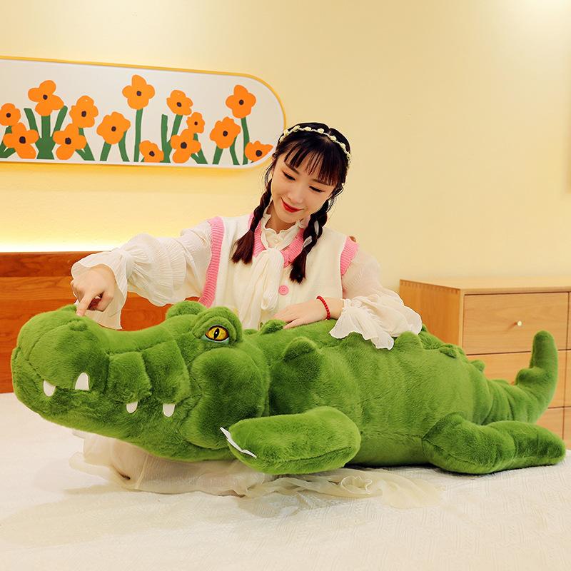 

Simulated Crocodile Throw Pillow Plush Toy Sleeping Long Pillow Sandwich Doll Pillow Boys Cushion Birthday Gift 80cm（0.73kg） зелений