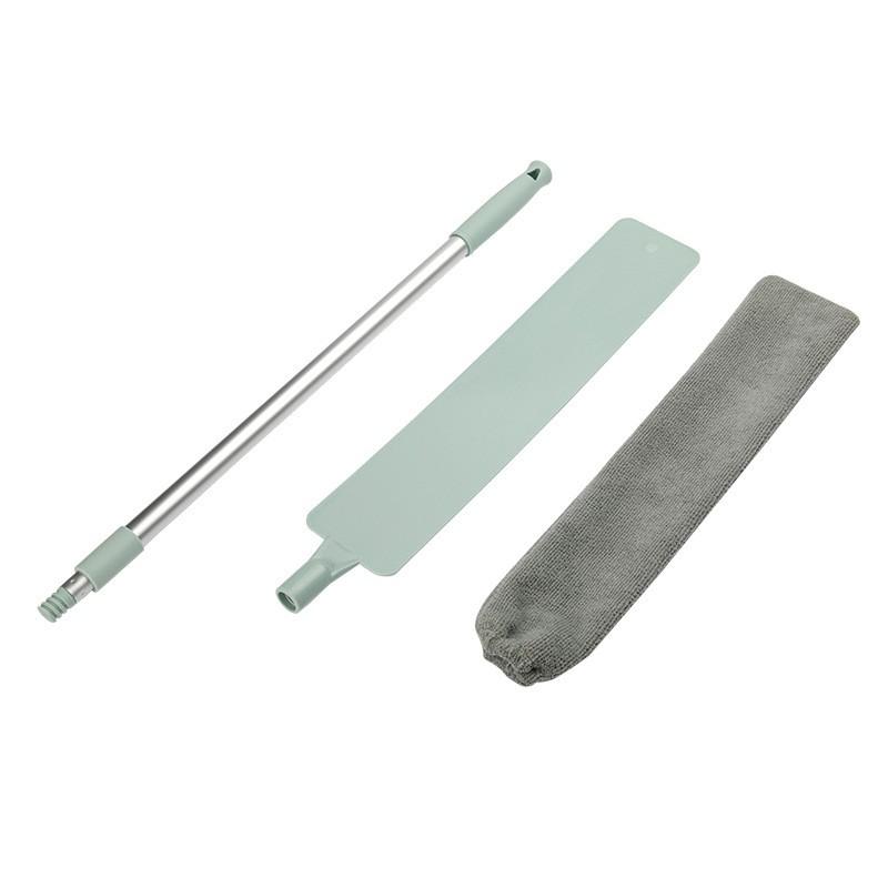Extendable Long Handle Dust Duster Home Use Flat Head Microfiber Cleaning Tool Bed Under Furniture Gap Hard-to-Reach