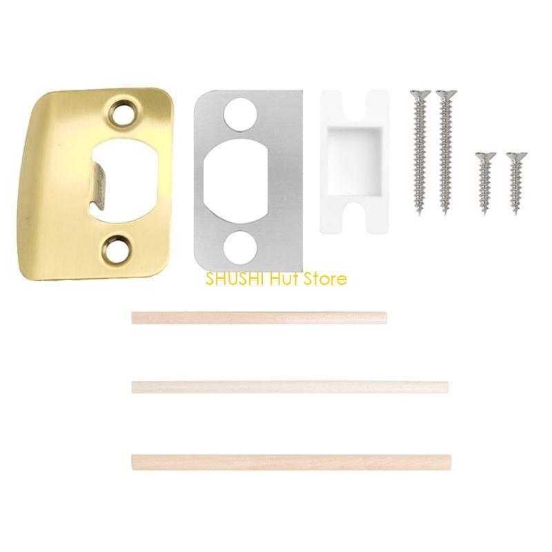 Elegantes poliertes Schließblech-Set mit präzisen Bohrungen & einfacher Montage Türbeschläge für Haustüren D57B